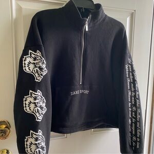 Dark sport cropped Zip Sweatshirt